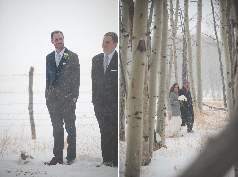 Silverthorne elopement with bride and groom in the woods